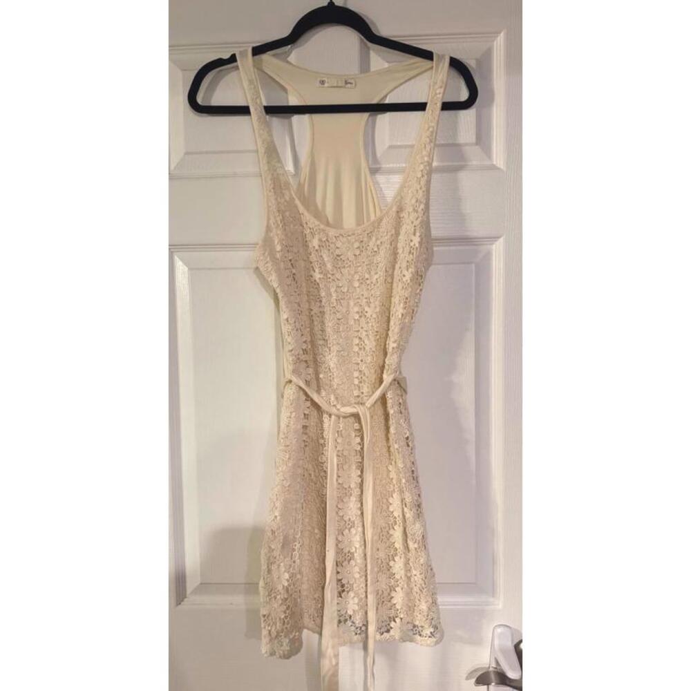 American Eagle Boho Floral Lace Racerback Mini Dress Size Medium - Picture 2 of 7